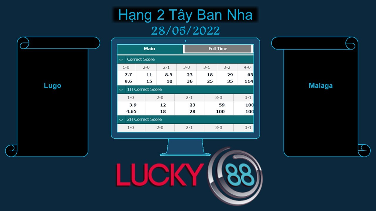 LUCKY88 Lugo vs Malaga , Soi kèo bóng đá hôm nay 28/05/2022, Hạng 2 Tây Ban Nha