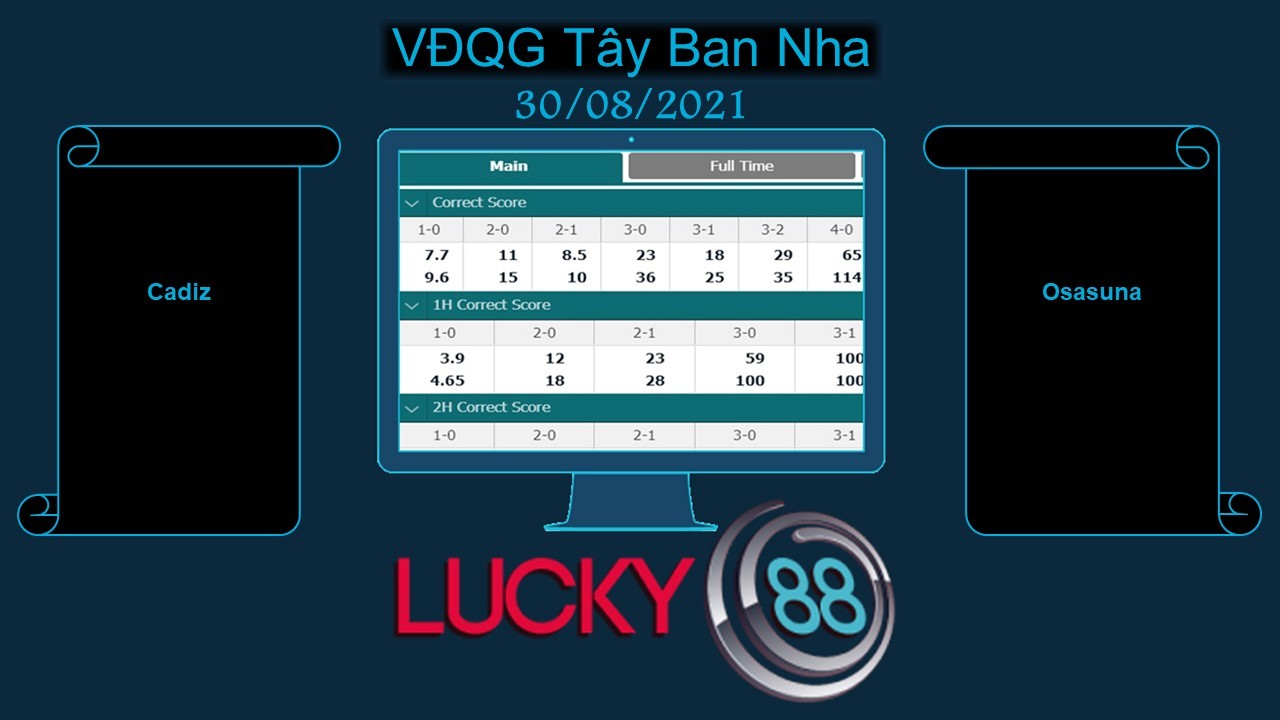 LUCKY88 Cadiz vs Osasuna , Soi kèo bóng đá hôm nay 30/08/2021, VĐQG Tây Ban Nha
