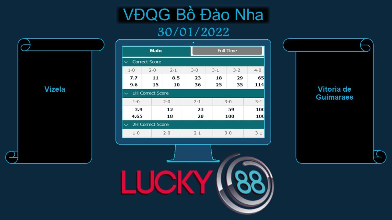 LUCKY88 Vizela vs Vitoria de Guimaraes , Soi kèo bóng đá hôm nay 30/01/2022, VĐQG Bồ Đào Nha