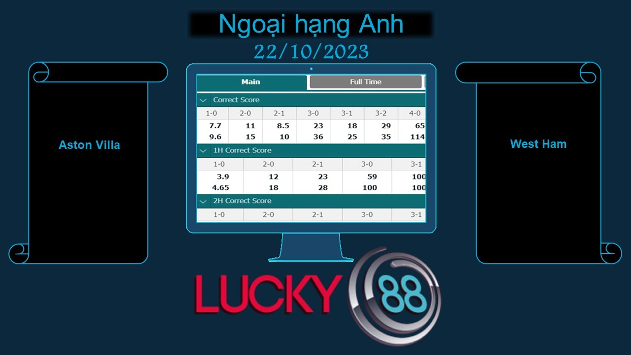 LUCKY88 Aston Villa vs West Ham, Soi kèo bóng đá hôm nay 22/10/2023, Ngoại hạng Anh