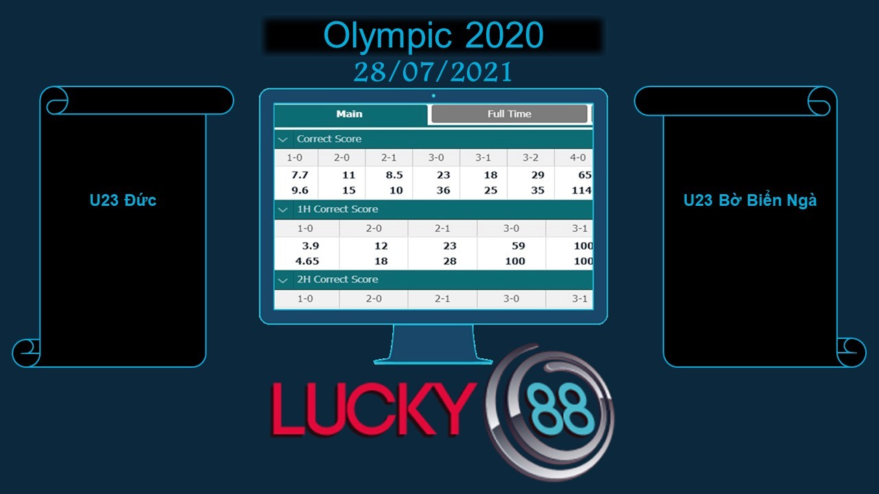 LUCKY88 U23 Đức vs U23 Bờ Biển Ngà , Soi kèo bóng đá hôm nay 28/07/2021, Olympic 2020