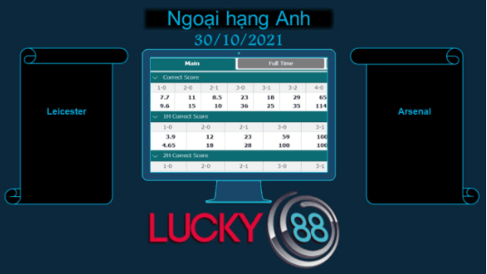 LUCKY88 Leicester vs Arsenal , Soi kèo bóng đá hôm nay 30/10/2021, Ngoại hạng Anh