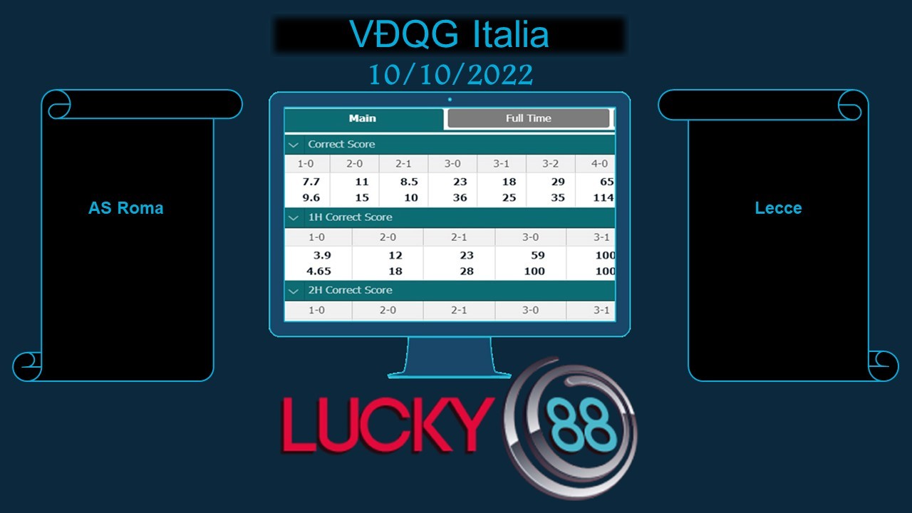 LUCKY88 AS Roma vs Lecce, Soi kèo bóng đá hôm nay 10/10/2022, VĐQG Italia