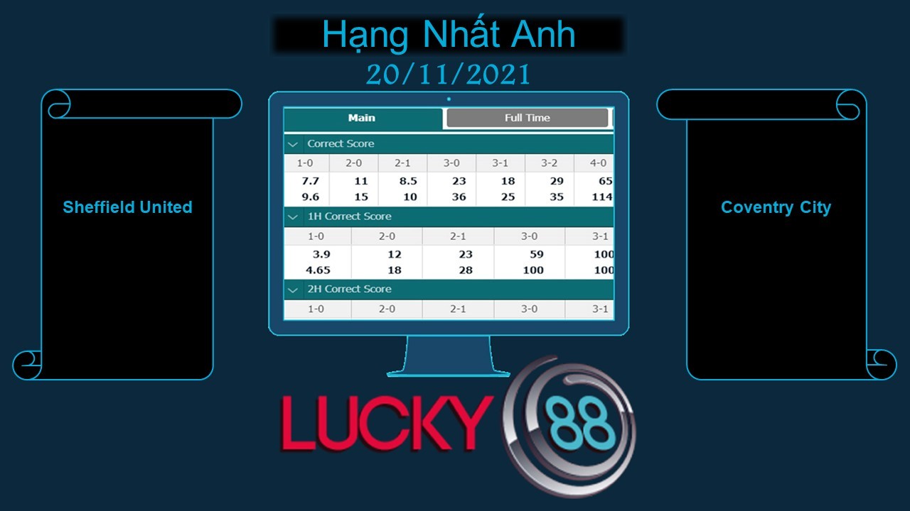 LUCKY88 Sheffield United vs Coventry City , Soi kèo bóng đá hôm nay 20/11/2021, Hạng Nhất Anh