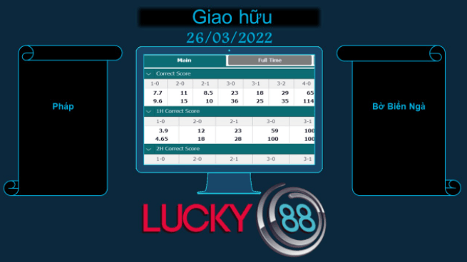 LUCKY88 Pháp vs Bờ Biển Ngà  , Soi kèo bóng đá hôm nay 26/03/2022, Giao hữu