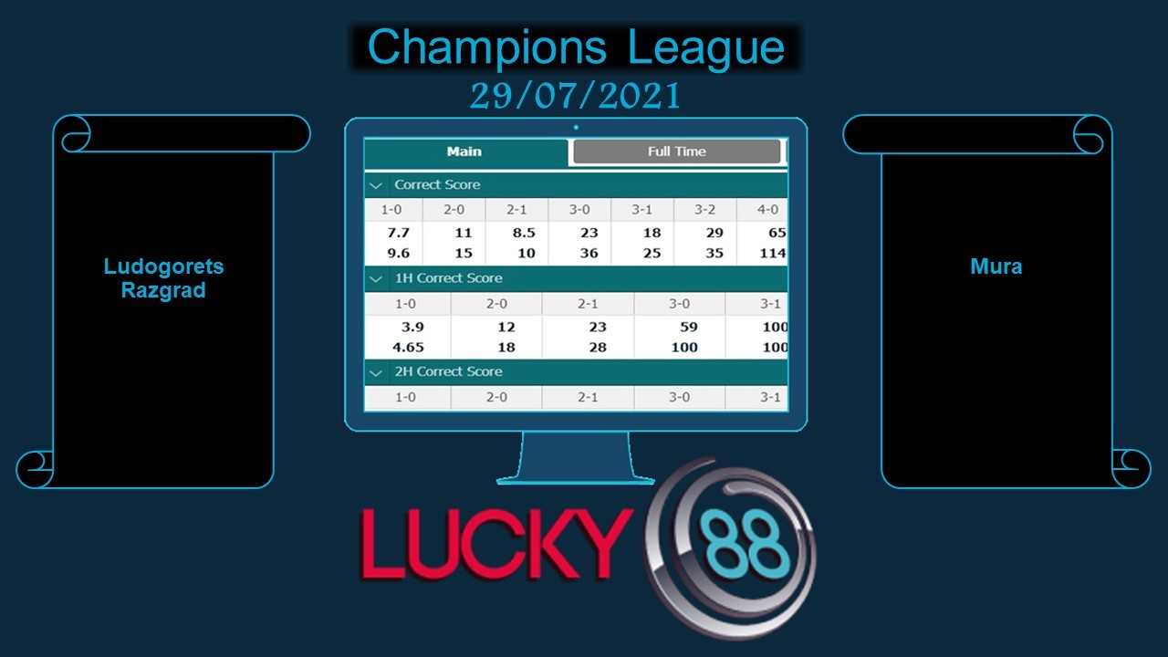 LUCKY88 Ludogorets Razgrad vs Mura , Soi kèo bóng đá hôm nay 29/07/2021, Champions League